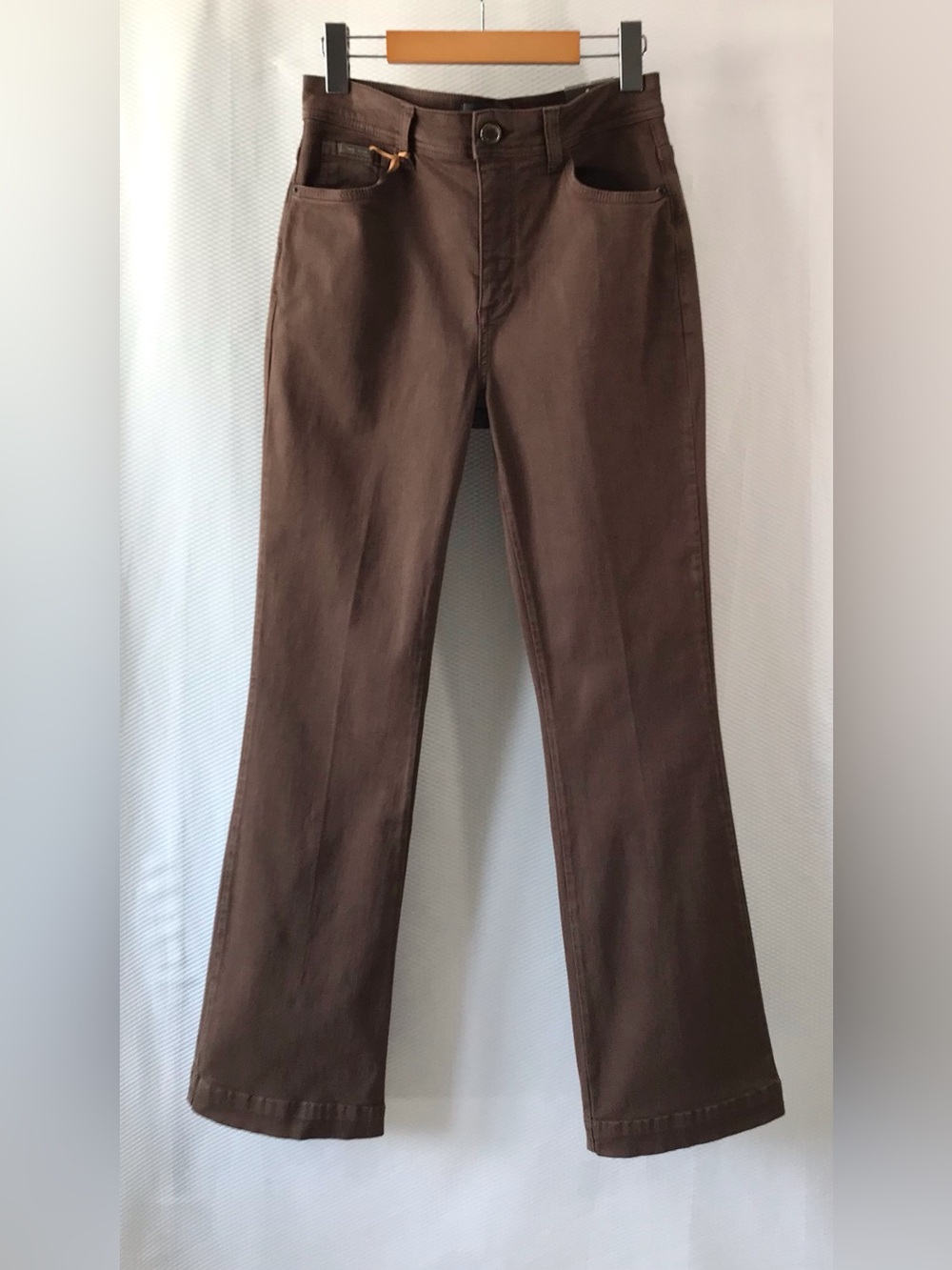 NWT Mos Mosh Jessica Joy Flare Pants Rain Drum Brown Boho Scandi Chic Size 27